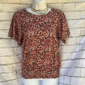 Michael Kors colorful short sleeve blouse NWT